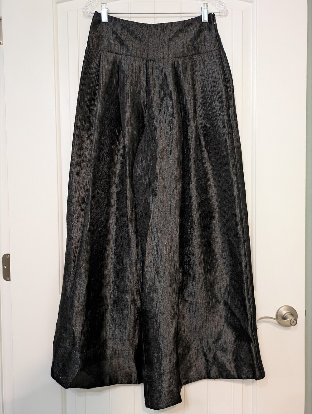 Free People Textured Wide‑Leg Pants Black Size S/P GUC